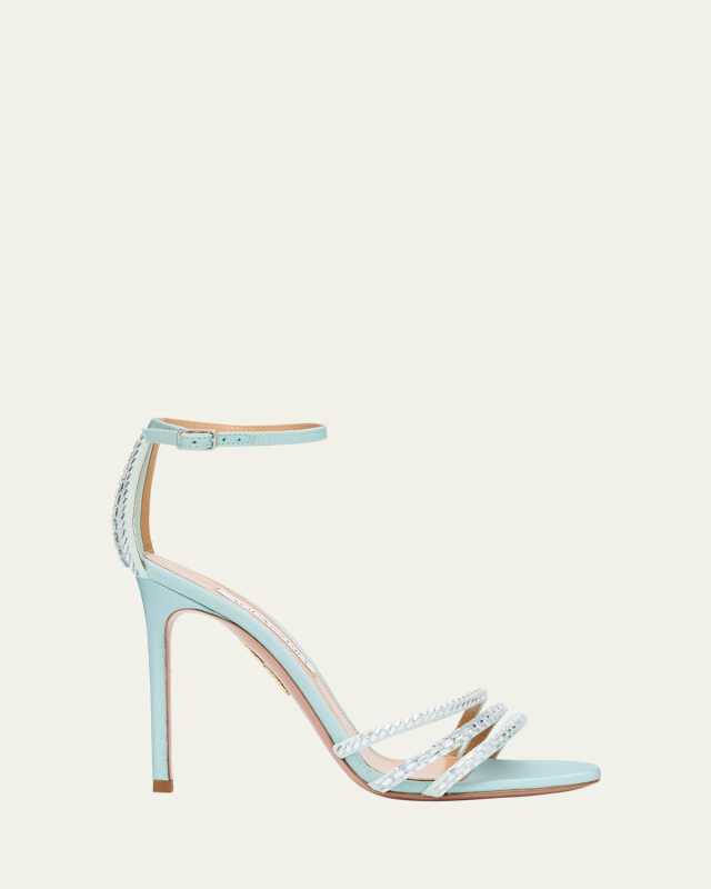 Milagros Crystal-Beaded Stiletto Sandals